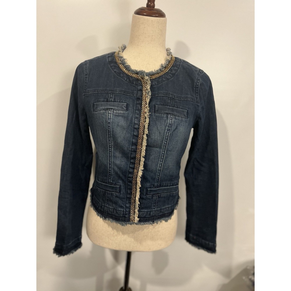 Morgan's Toi Denim Jacket Snap Button‎ With Good Accent Size 38